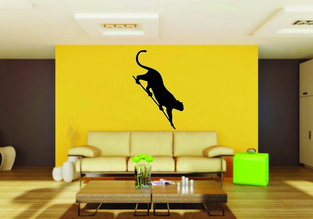 Picniva Cougar Sty1 Vinyl Wall Decal, Approx 22 x 33 in, Removable