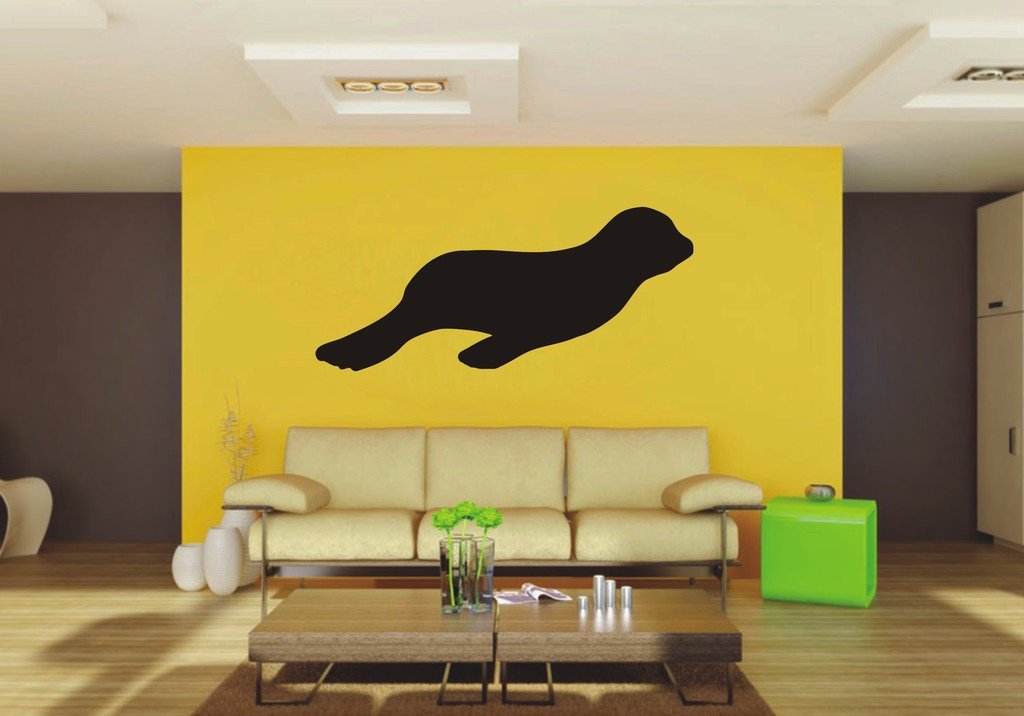 Picniva Seal Pup Sty3 Vinyl Wall Decal, Approx 22 x 9.57 in, Removable