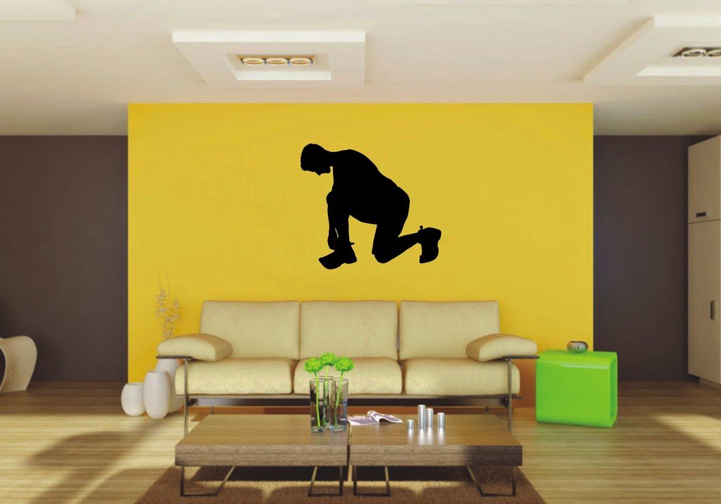 Picniva Kneeling Style 14 Wall Decal Figure Silhouette Decor