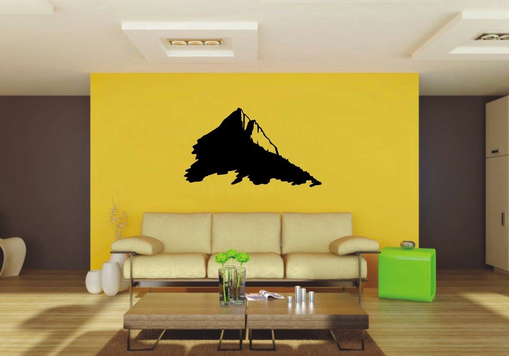Picniva 22x12.65 Mountain Style 6 Vinyl Wall Decal Nature