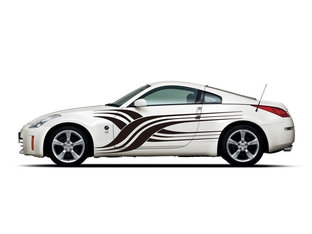 Picniva Style 250 Racing Side Stripe Vinyl Decals, 20 x 72 in, 2 Pc