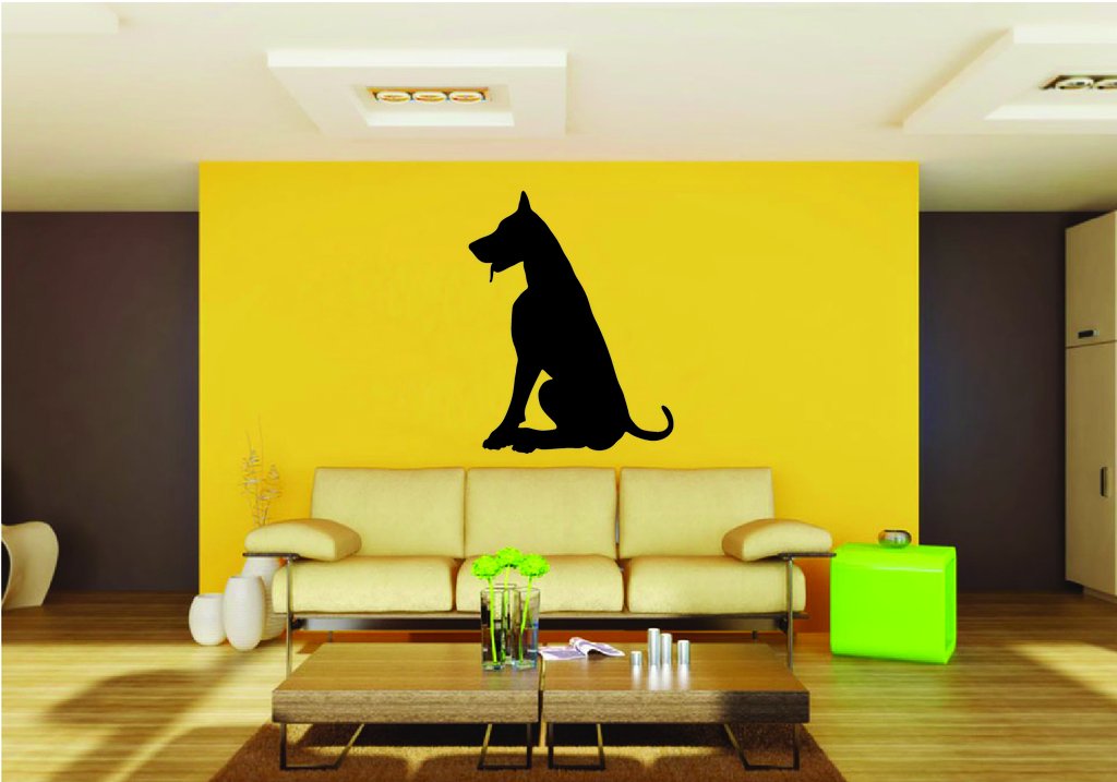 Picniva Doberman Dog Style 9a Removable Vinyl Wall Decal