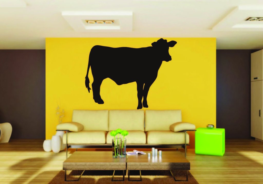 Picniva Cow Sty58 Vinyl Wall Decal, Approx 22 x 17.6 in, Removable