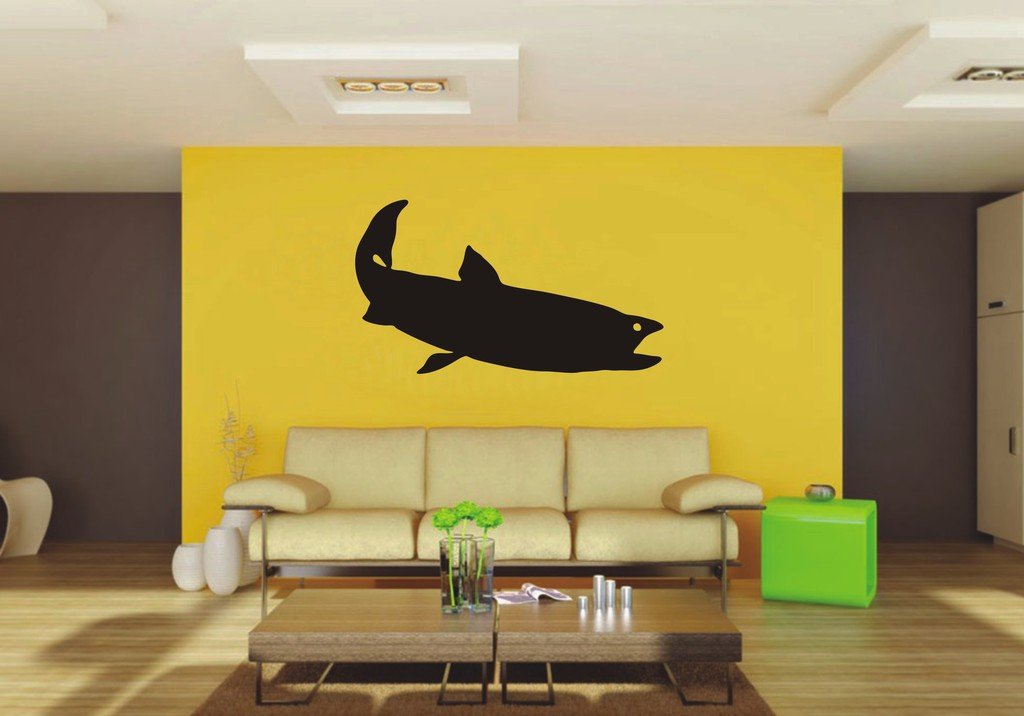 Picniva Bull Trout Vinyl Wall Decal, Approx 22 x 12.43 in, Removable