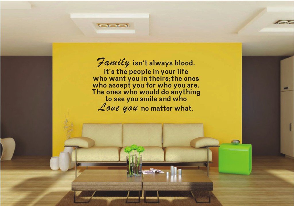 Picniva 22x11.39 Family Isn't Always Blood Vinyl Wall Decal