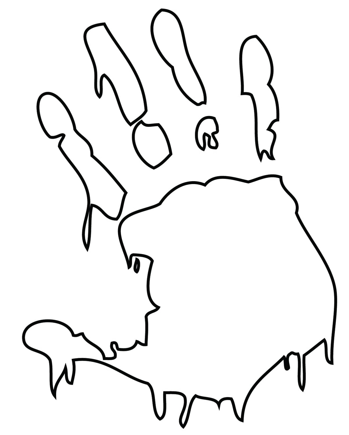 Decaltor Zombie Bloody Handprint Vinyl Decal, Laptop Sticker