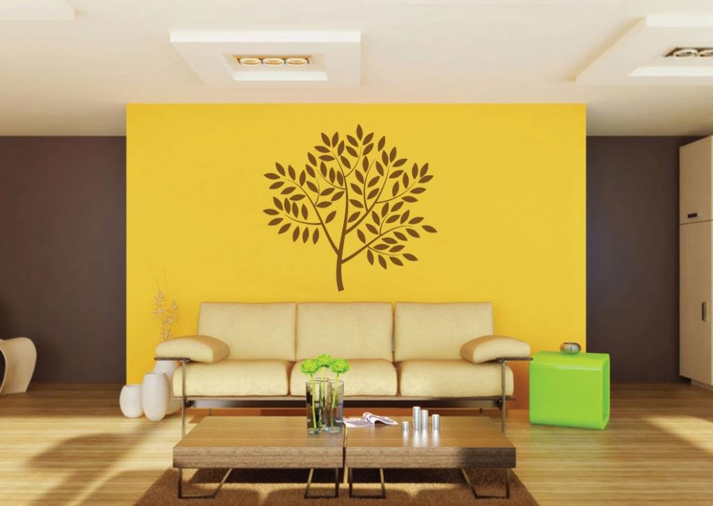 Picniva Brown Family Tree Removable Vinyl Wall Decal Genealogy Heritage Art - Color: Brown