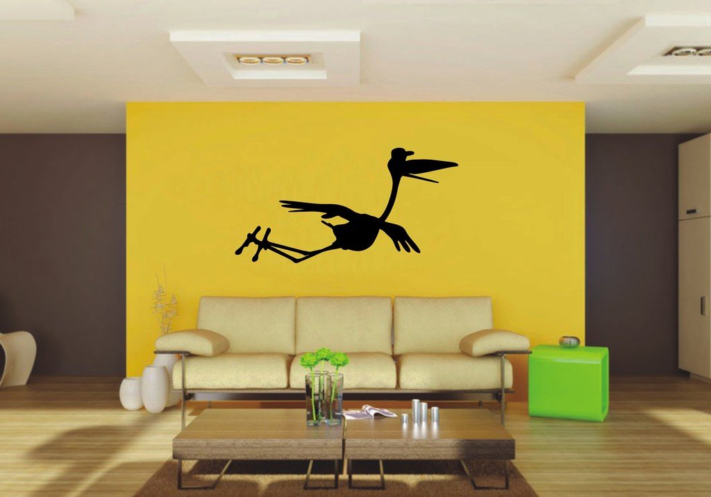 Picniva Stork Sty3 Vinyl Wall Decal, Approx 22 x 11.35 in, Removable