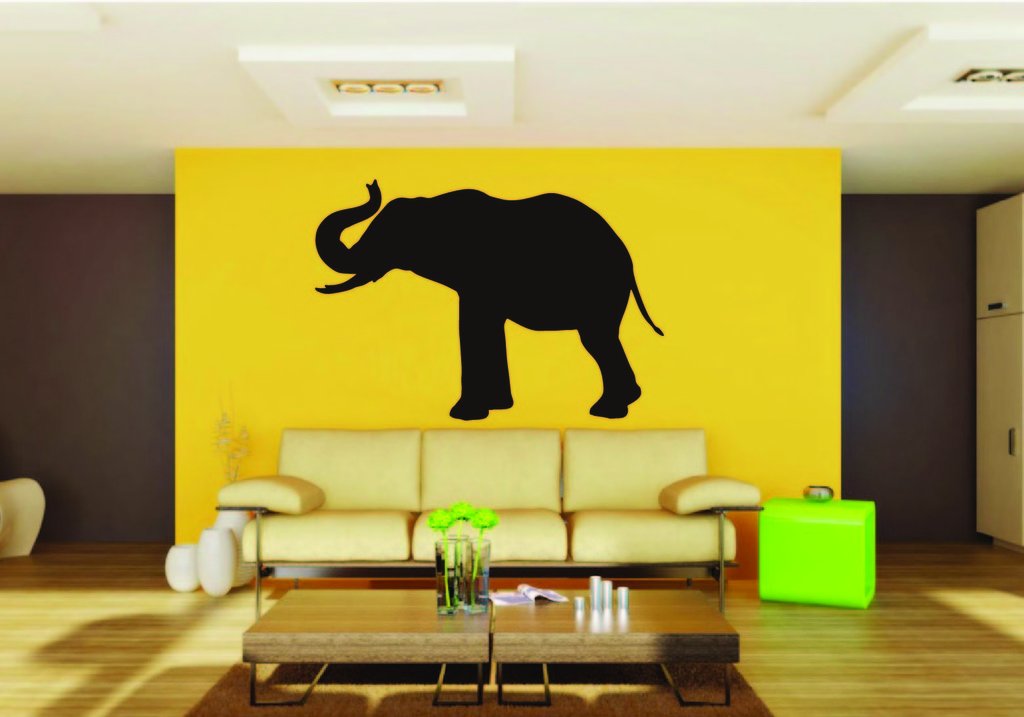 Picniva Elephant Sty15 Vinyl Wall Decal, Approx 22 x 15.4 in, Removable