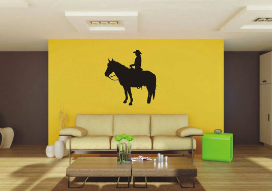 Picniva Horse Rider Sty28 Vinyl Wall Decal, Approx 22 x 23.53 in, Removable