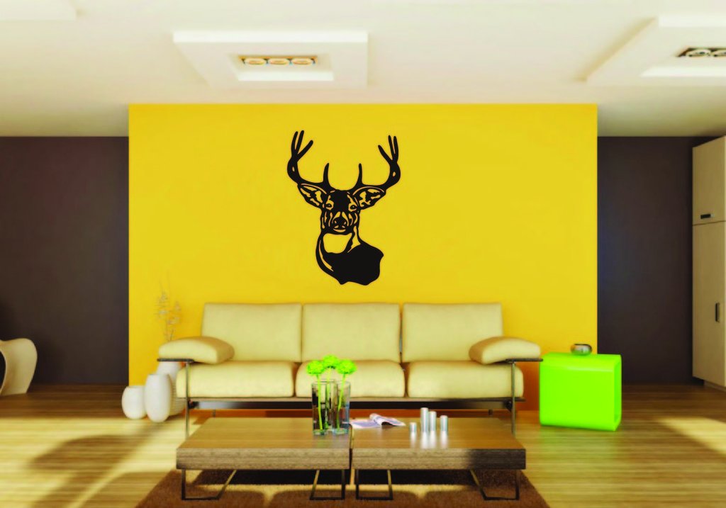 Picniva Deer Head Style 4 Removable Vinyl Wall Decal