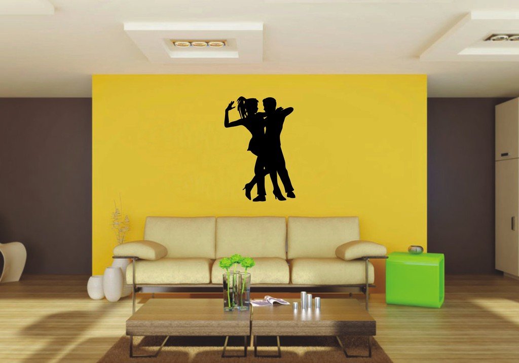 Picniva 22x32.54 Dancing Style 77 Vinyl Wall Decal Dance Silhouette