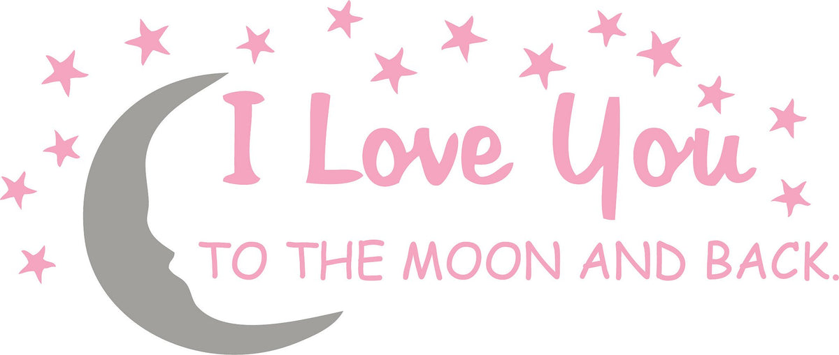 Decaltor Moon and Back Nursery Wall Decal