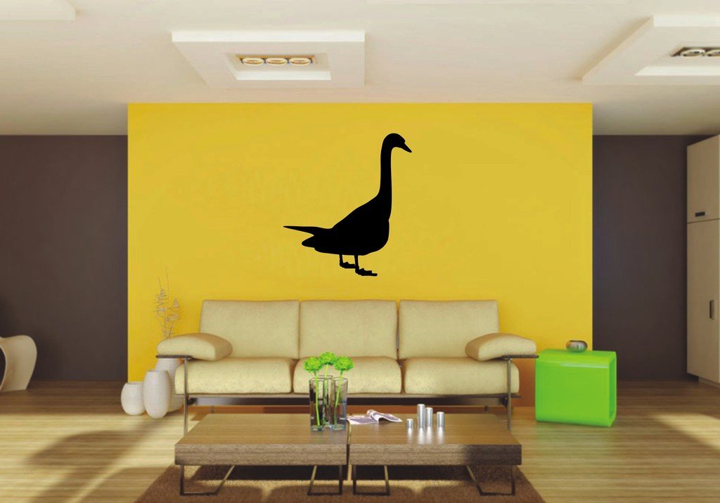 Picniva Swan Sty2 Vinyl Wall Decal, Approx 22 x 24.48 in, Removable