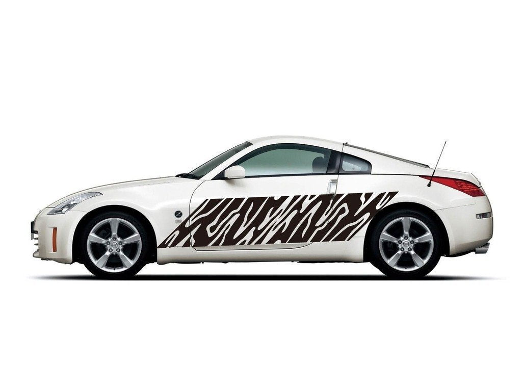 Picniva sty302 Racing Car Body Side Stripes Sticker Decal 2 Pcs