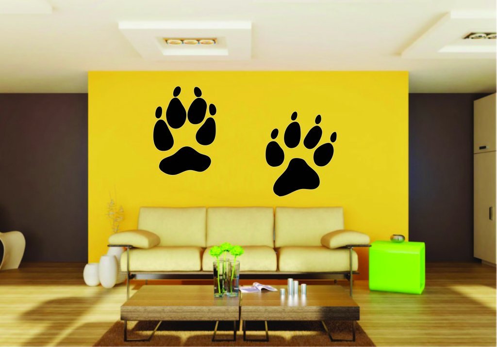 Picniva Coyote Track Vinyl Wall Decal, Approx 22 x 13.15 in, Removable
