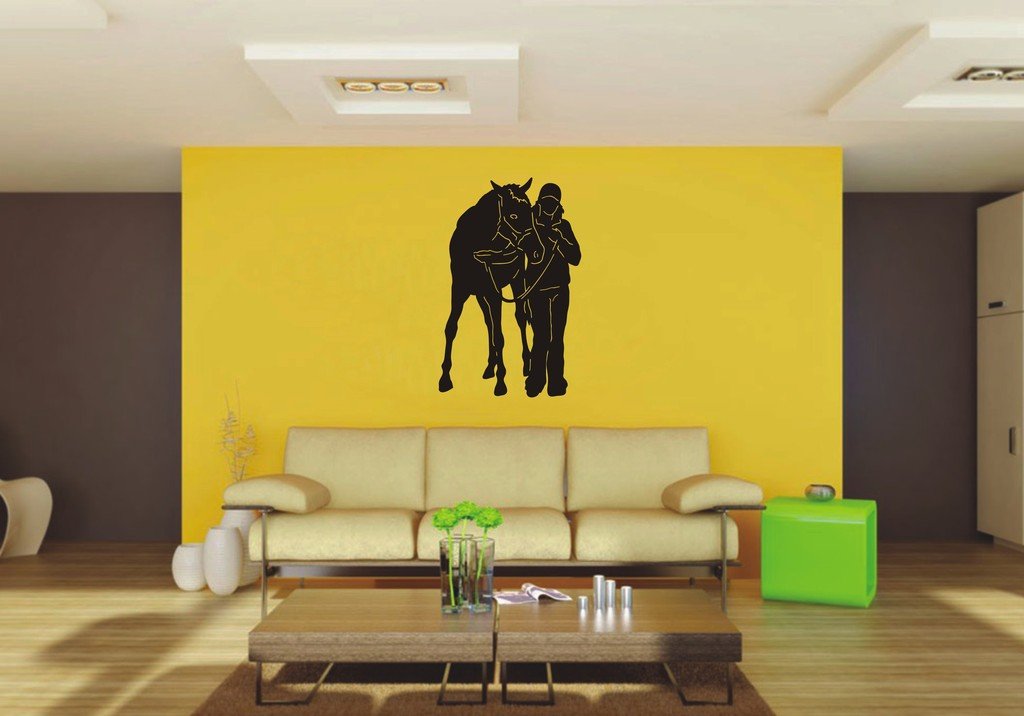 Picniva Horse Rider Sty11 Vinyl Wall Decal, Approx 22 x 33.98 in, Removable