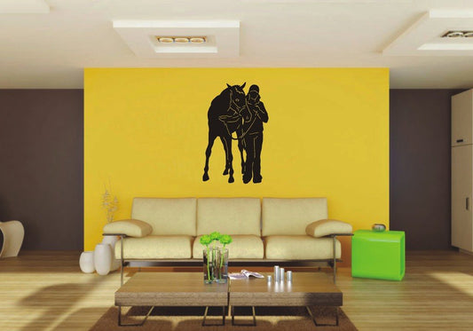 Picniva Horse Rider Sty11 Vinyl Wall Decal, Approx 22 x 33.98 in, Removable
