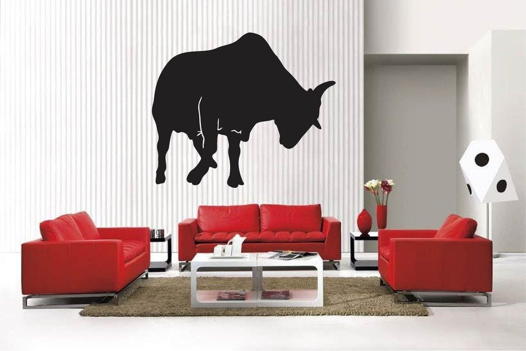 Picniva Matte Black Cattle Style 29 Vinyl Wall Decal Farm Ranch Decor