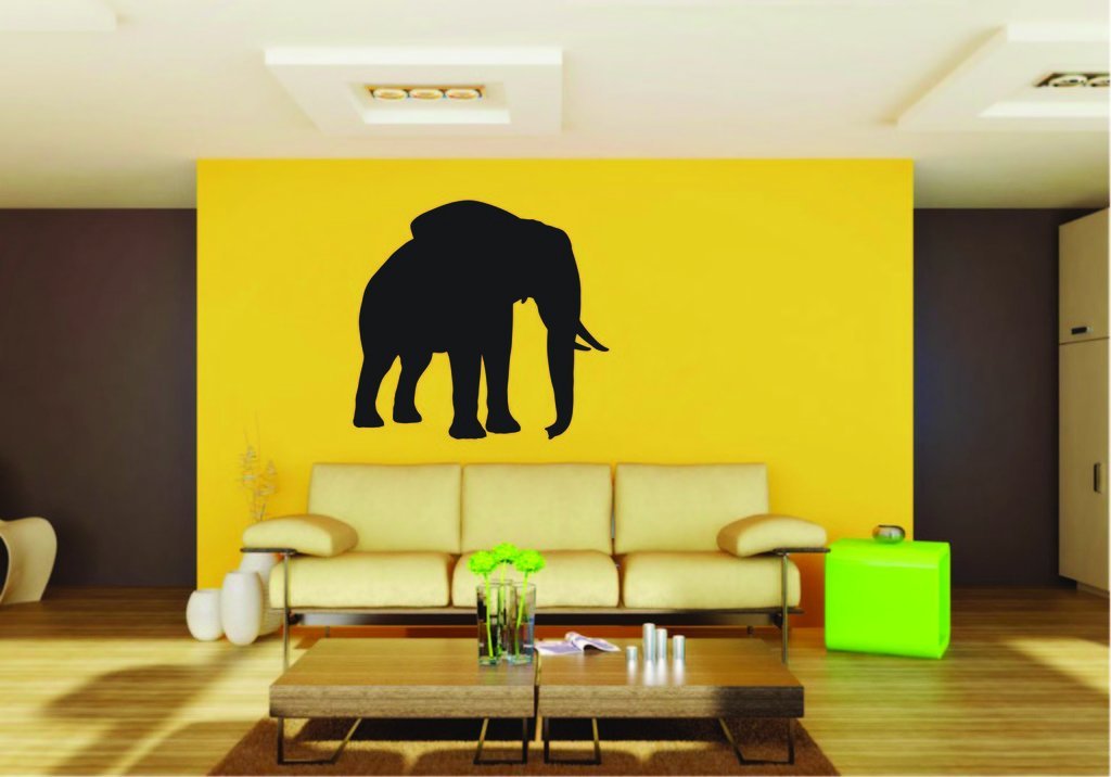 Picniva Elephant Sty18 Vinyl Wall Decal, Approx 22 x 20.72 in, Removable