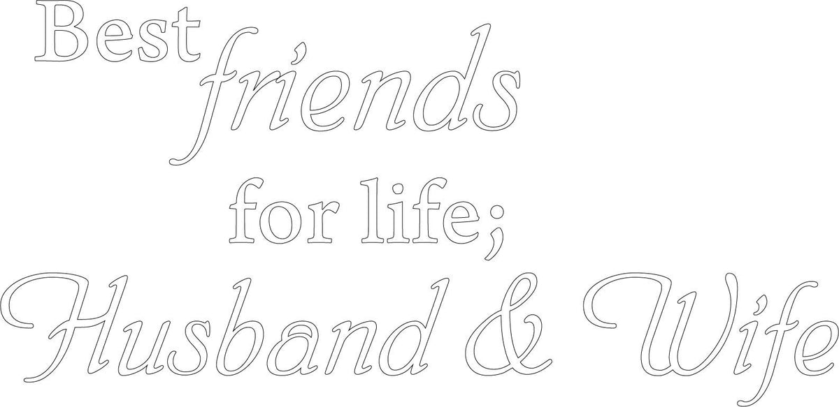 Decaltor Husband and Wife Quote Wall Decal