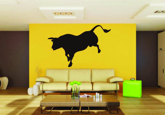 Picniva Bull Sty13a Vinyl Wall Decal, Approx 22 x 15.4 in, Removable