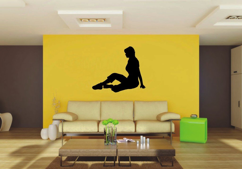 Picniva 22x18.98 Sitting Style 6 Vinyl Wall Decal Figure