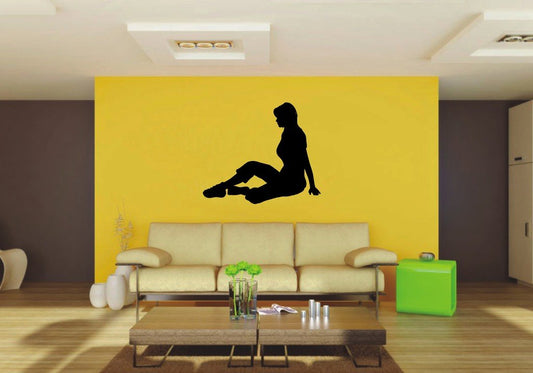 Picniva 22x18.98 Sitting Style 6 Vinyl Wall Decal Figure