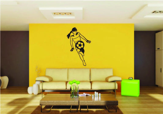 Picniva Soccer Girl Style 10 Removable Vinyl Wall Decal