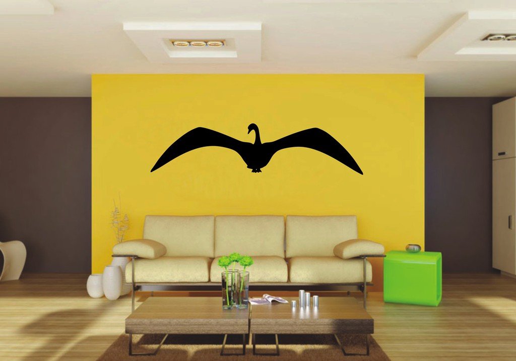 Picniva Swan Sty8 Vinyl Wall Decal, Approx 22 x 5.31 in, Removable