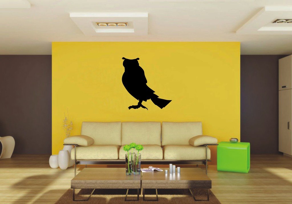Picniva Horned Owl Sty1 Vinyl Wall Decal, Approx 22 x 23.21 in, Home Decor
