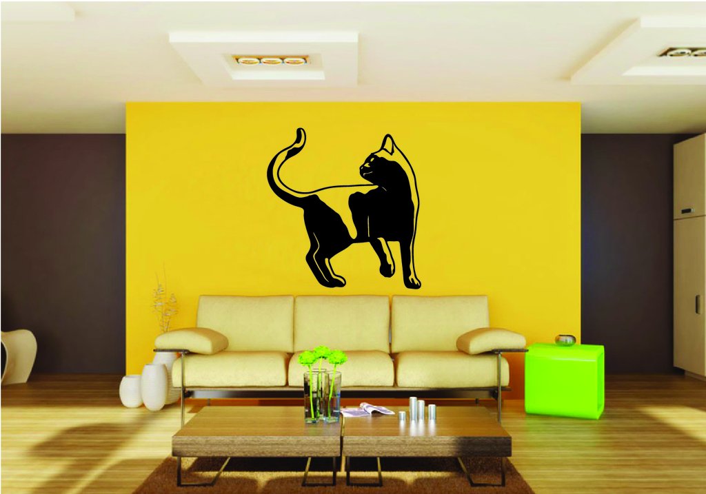 Picniva Cat Style 26 Removable Vinyl Wall Decal