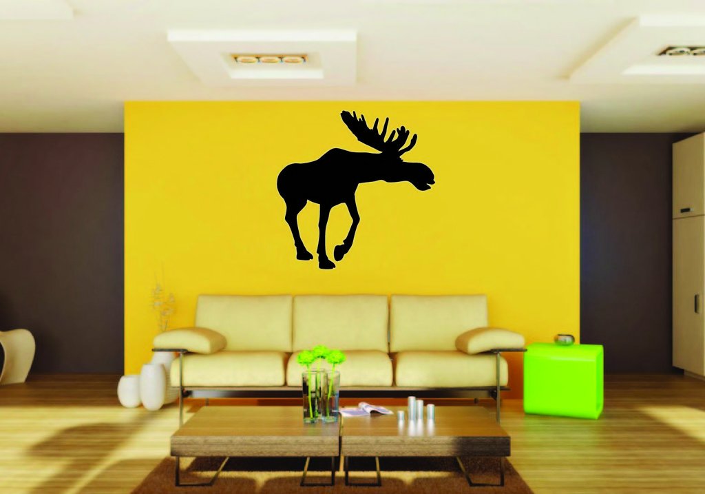 Picniva Moose Style 5a Removable Vinyl Wall Decal