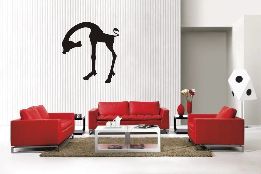Picniva Matte Black Giraffe Style 9 Vinyl Wall Decal Safari Nursery Decor