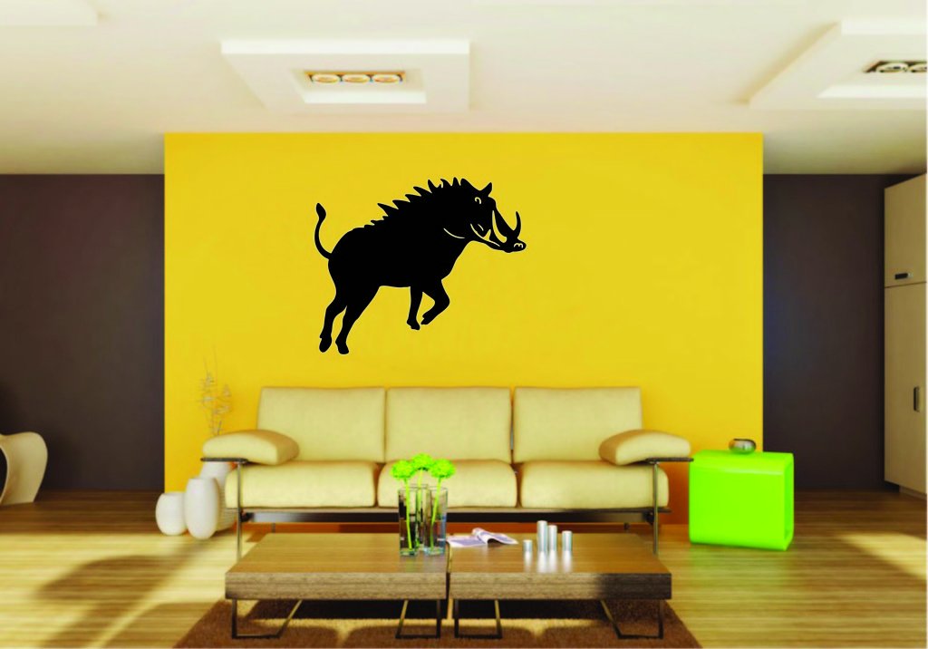 Picniva Boar Sty9 Vinyl Wall Decal, Approx 22 x 18.15 in, Removable
