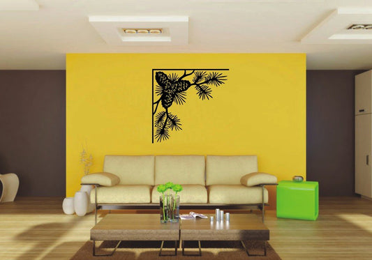Picniva 22x21.27 Pine Cones Style 1 Vinyl Wall Decal Nature