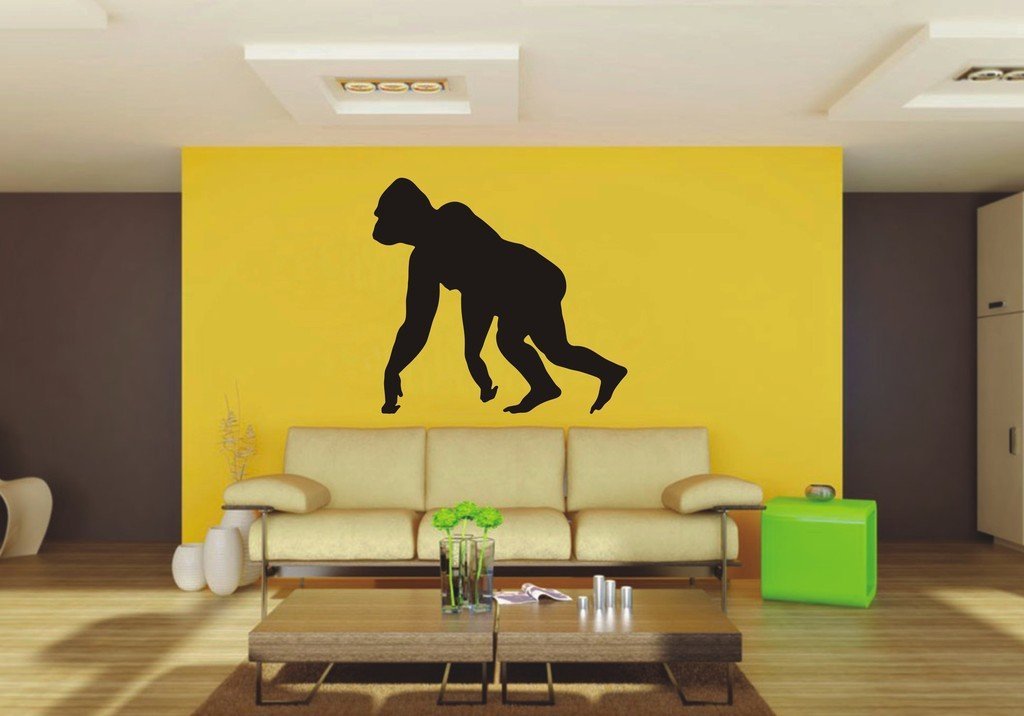 Picniva Gorilla Sty13 Vinyl Wall Decal, Approx 22 x 20.37 in, Removable