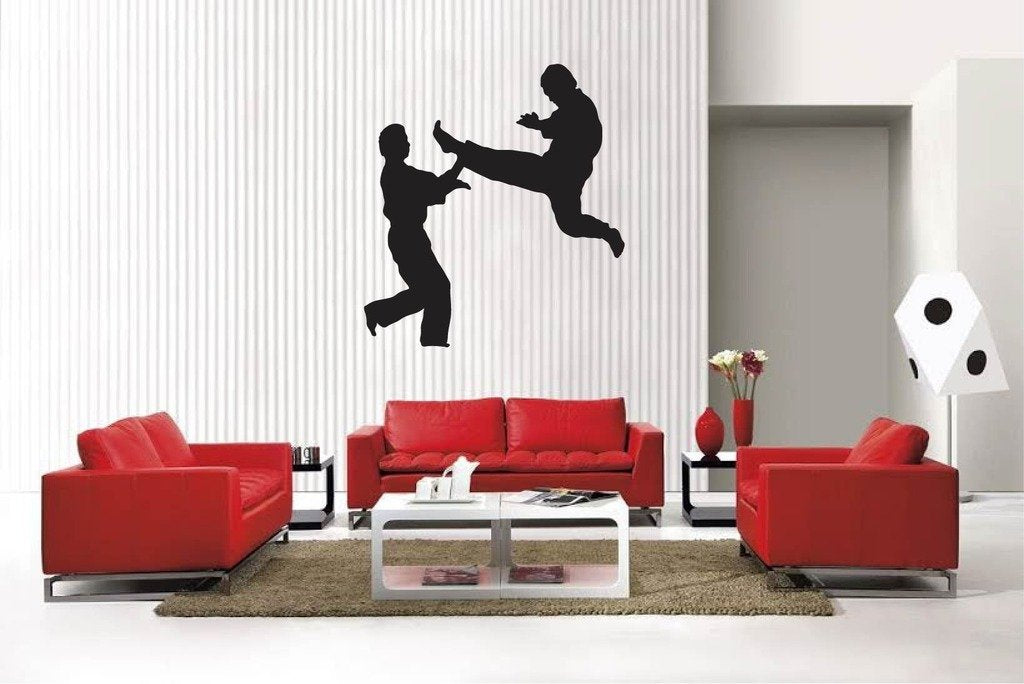 Picniva Matte Black Martial Arts Style 220 Vinyl Wall Decal Sports Decor