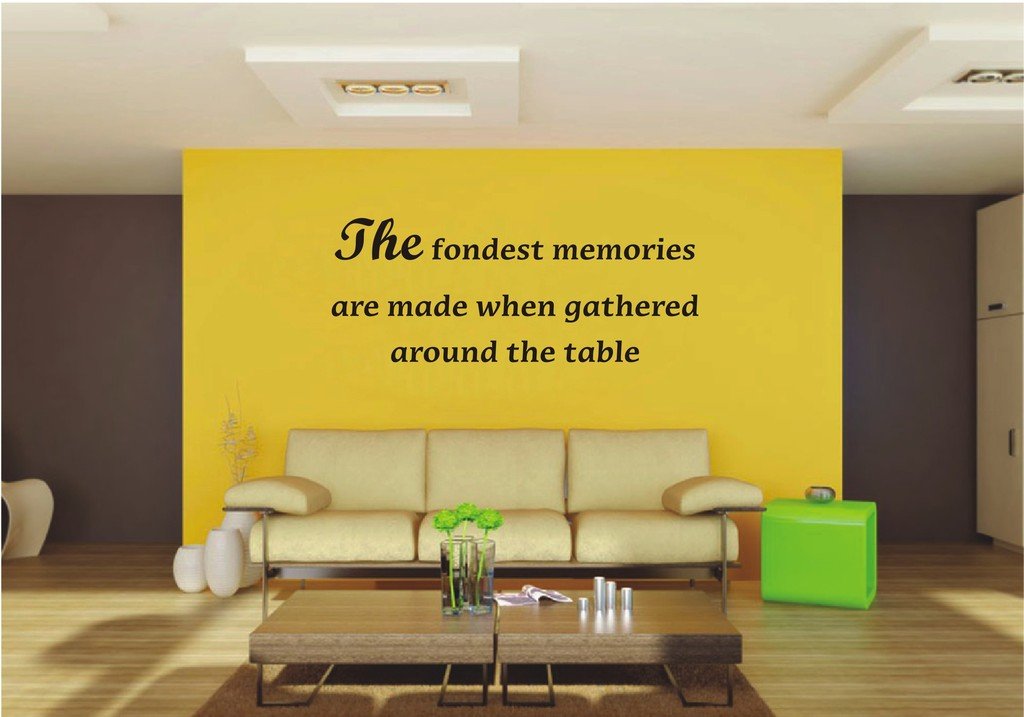 Picniva Fondest Memories Dining Quote Vinyl Wall Decal