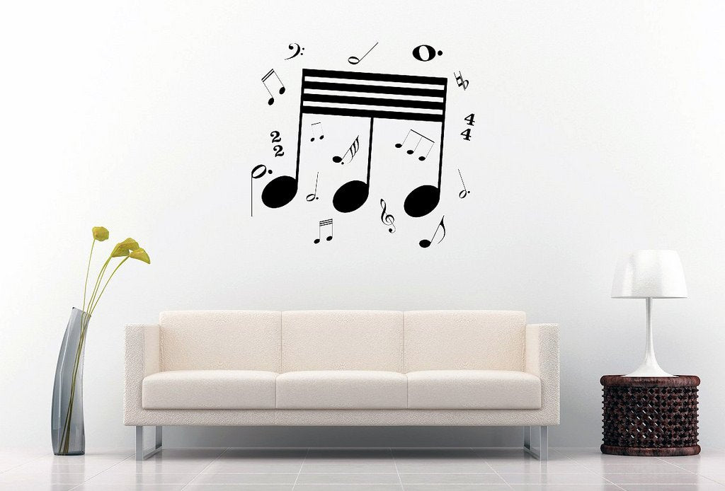 Picniva Beamed Sixty Fourth Notes Wall Decal for Musicians