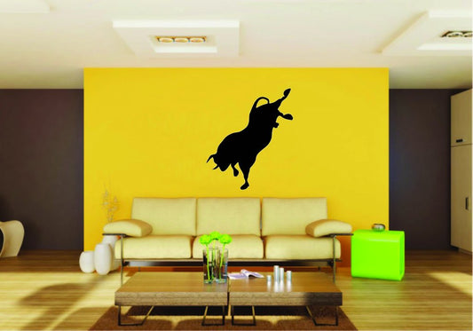 Picniva Bull Sty1 Vinyl Wall Decal, Approx 22 x 25.49 in, Removable