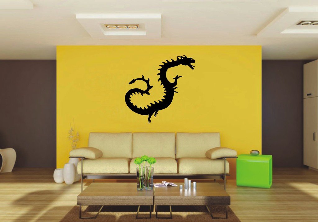 Picniva 22x21.57 Orient Dragon Style 23 Vinyl Wall Decal Fantasy Decor