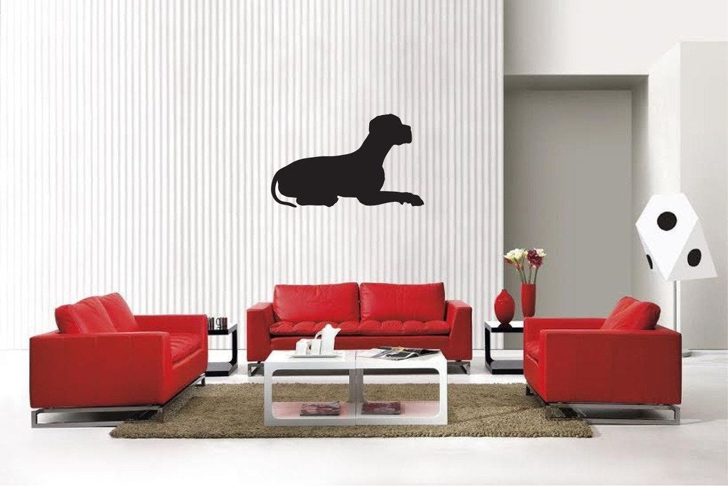 Picniva Matte Black Great Dane Style 19a Vinyl Wall Decal Canine Decor