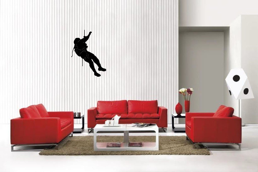 Picniva Matte Black Rescue Style 1 Vinyl Wall Decal Home Decor