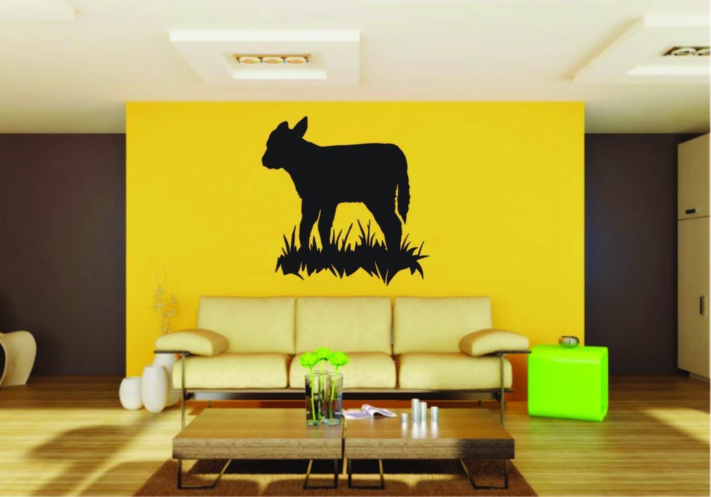 Picniva Cow Sty16 Vinyl Wall Decal, Removable, Home Decor, Illustrated Art