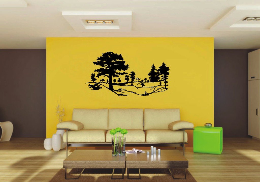 Picniva 22x11.7 Treeline Style 6 Vinyl Wall Decal Nature