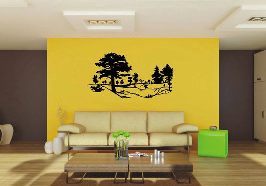 Picniva 22x11.7 Treeline Style 6 Vinyl Wall Decal Nature