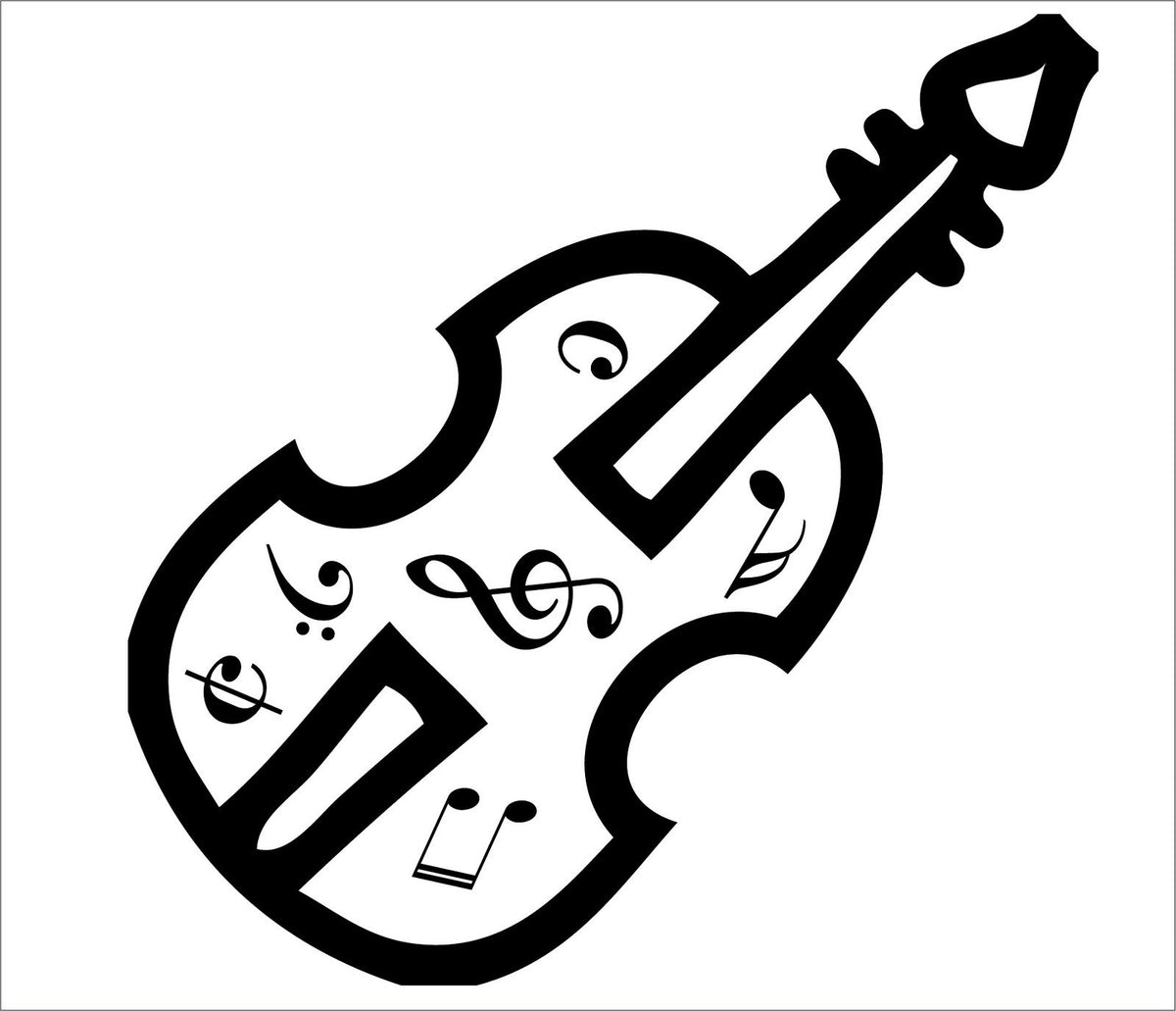 Picniva Violin Music Notes Wall Decal for Musicians