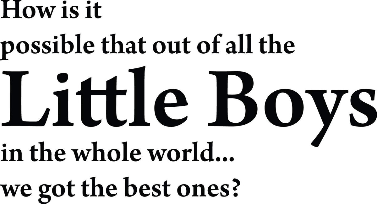 Decaltor Little Boys Quote Vinyl Wall Decal
