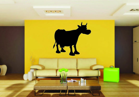 Picniva Cow Sty6a Vinyl Wall Decal, Approx 22 x 19.8 in, Removable